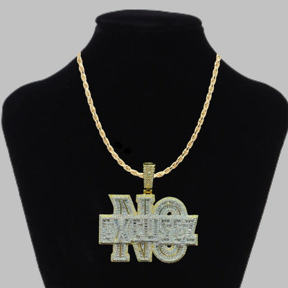 Iced Out Letter Diamond Pendant Necklace – Custom Hip Hop Jewelry for Men