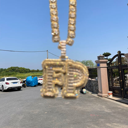 Overflow Stones Loaded with Diamond Iced Out Personalized Custom Name Necklace Pendant – Luxury Hip Hop Jewelry for Men & Women