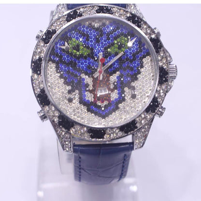 5 Time Zone Iced Out Watch S925 Hip Hop Silicone | Caratix