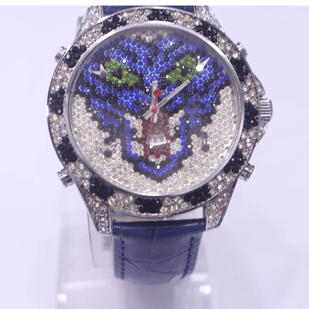 5 Time Zone Iced Out Watch S925 Hip Hop Silicone | Caratix