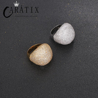 CARÁTIX Gypsy Zircon Ring | Copper Inlaid High Quality Hip Hop Jewelry for Men