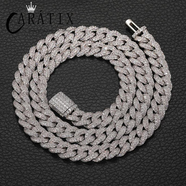 CARÁTIX 8mm Round Cuban Chain | 5A+ CZ Iced Out Hip Hop Necklace for Men & Women