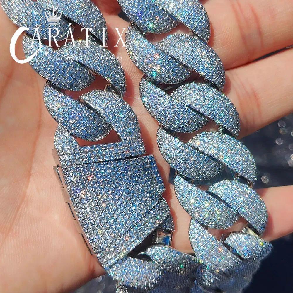 CARÁTIX 22MM 6-Row Full Cuban Link Chain Necklace – Luxury Bling CZ Bubble Hip Hop Jewelry for Men & Women