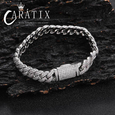 CARÁTIX 10mm Round Cuban Miami Link Chain Necklace 7"-24" – Iced Out CZ Hip Hop Jewelry for Men & Women - CaratixJewelry
