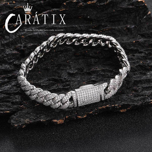 CARÁTIX 10mm Round Cuban Miami Link Chain Necklace 7"-24" – Iced Out CZ Hip Hop Jewelry for Men & Women - CaratixJewelry
