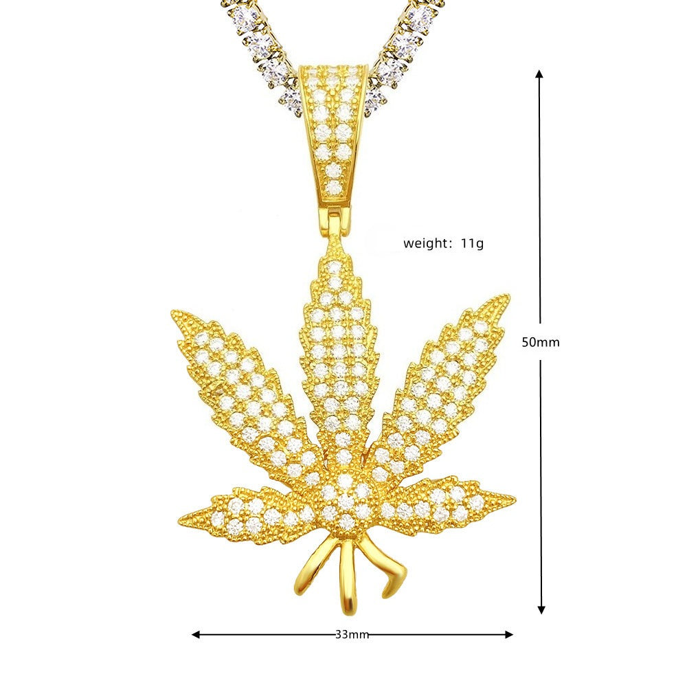 Solid S925 Sterling Silver Moissanite Coconut Tree Pendant | Iced Out Palm Tree Charm | Caratix