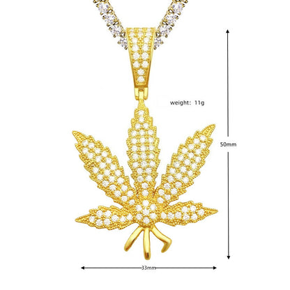 Solid S925 Sterling Silver Moissanite Coconut Tree Pendant | Iced Out Palm Tree Charm | Caratix
