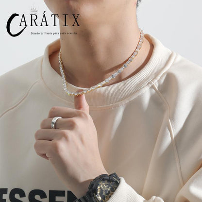 CARÁTIX 6mm Claw Tennis Chain | Square & Round CZ Iced Out Hip Hop Necklace for Men & Women