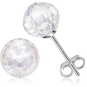 Solid 925 Sterling Silver Genuine VVS Lab Diamond Moissanite Disco Ball Bling Earrings – Hip Hop Jewelry