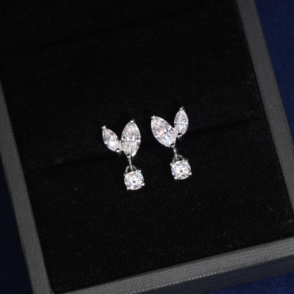 S925 Silver Moissanite Look Earrings for Women - CaratixJewelry