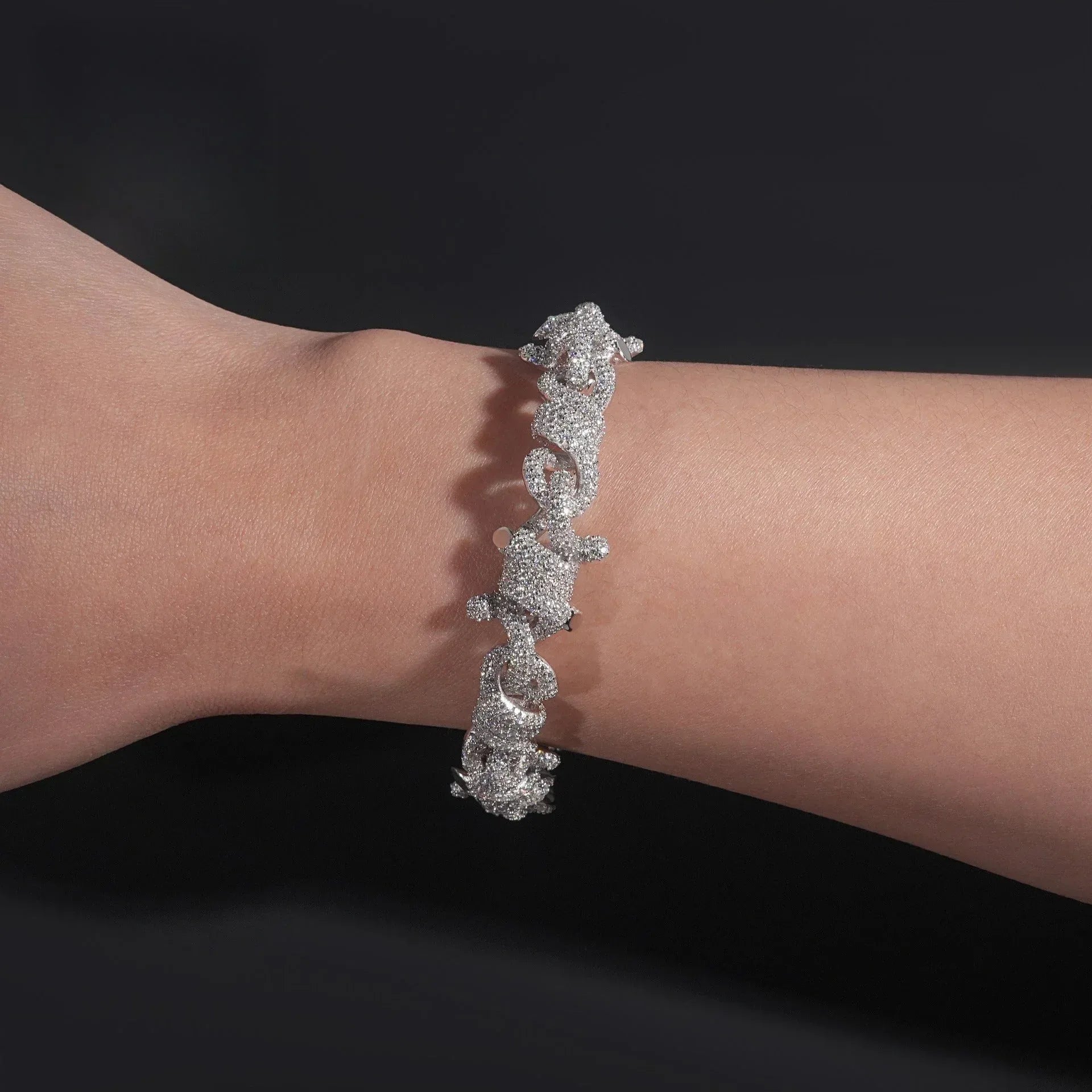 15mm Twisted Cuban Link Bracelet – S925 Sterling Silver Moissanite Hip Hop Men’s Jewelry with Figure-8 Clasp - CaratixJewelry