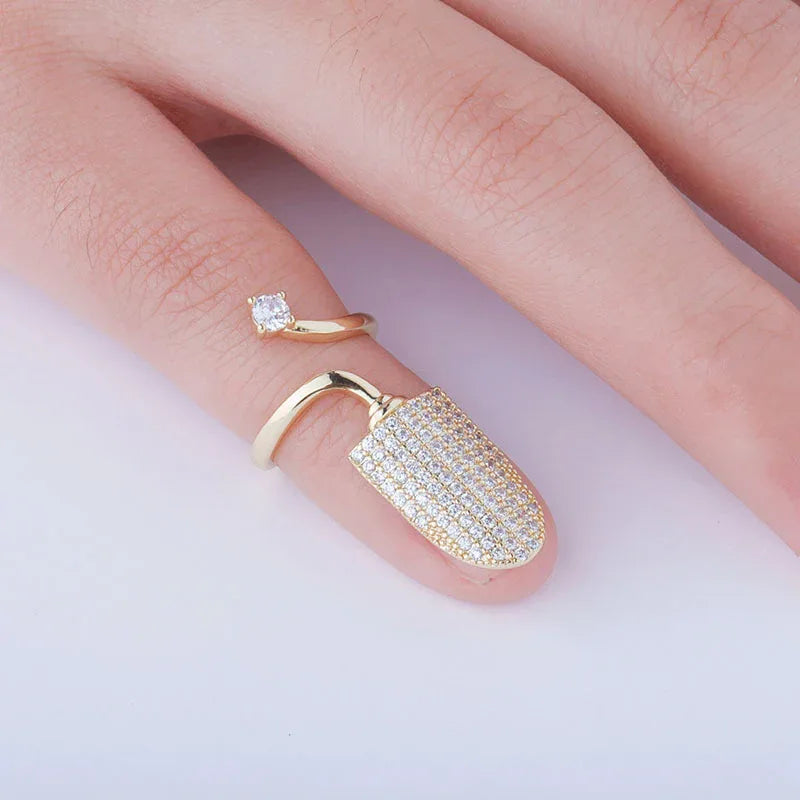 Adjustable Nail Ring for Women | Fingertip Protective Jewelry | Caratix