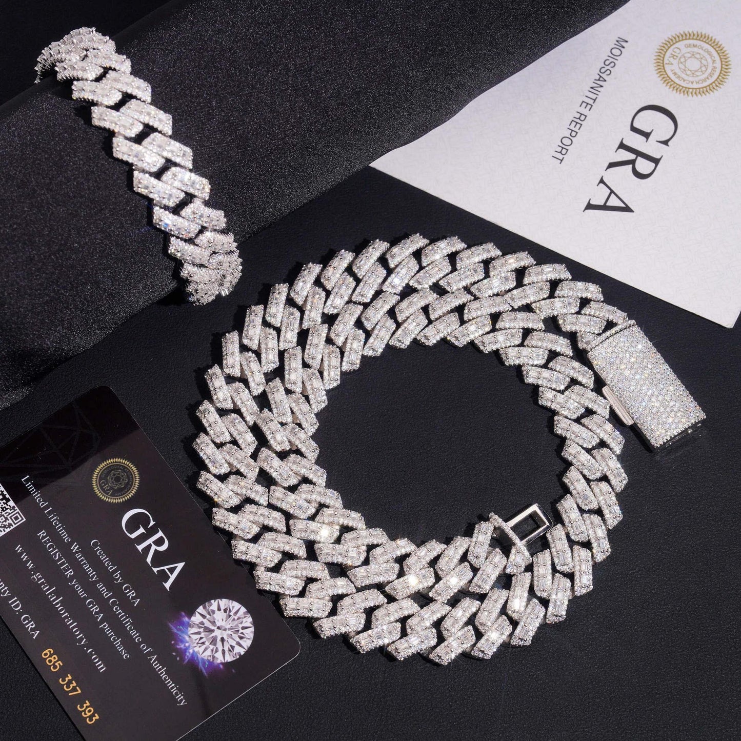 16mm Moissanite Cuban Link Chain – S925 Sterling Silver Iced-Out Hip Hop Streetwear Necklace - CaratixJewelry