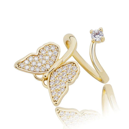 Adjustable Butterfly Nail Ring | Fingertip Jewelry for Women | Caratix