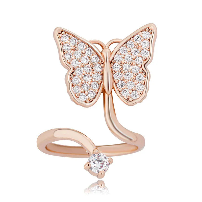 Adjustable Butterfly Nail Ring | Fingertip Jewelry for Women | Caratix