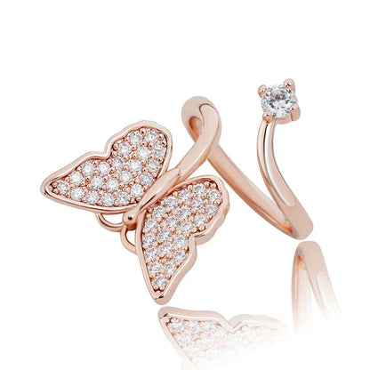 Adjustable Butterfly Nail Ring | Fingertip Jewelry for Women | Caratix