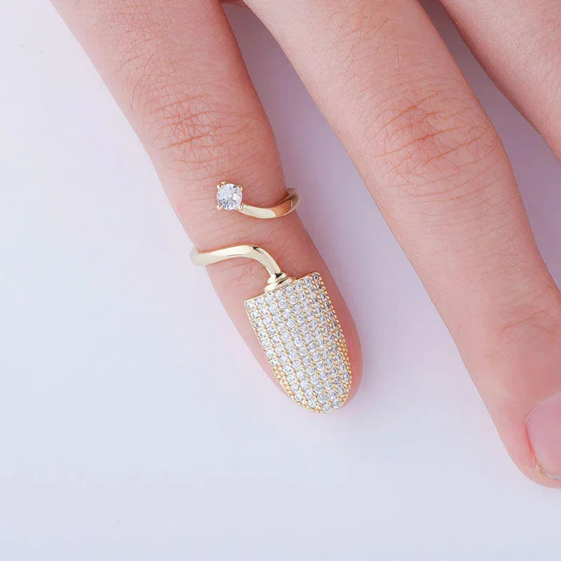 Adjustable Nail Ring for Women | Fingertip Protective Jewelry | Caratix