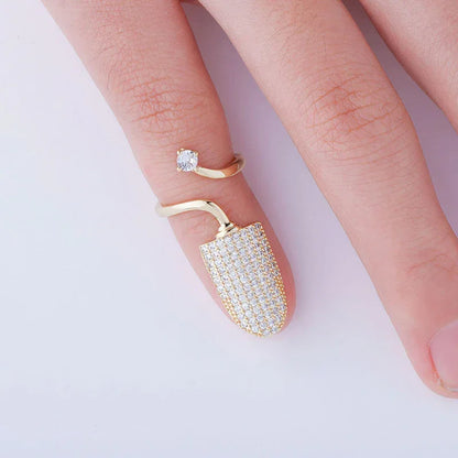Adjustable Nail Ring for Women | Fingertip Protective Jewelry | Caratix