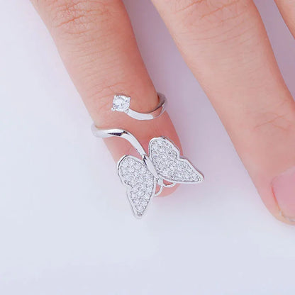 Adjustable Butterfly Nail Ring | Fingertip Jewelry for Women | Caratix