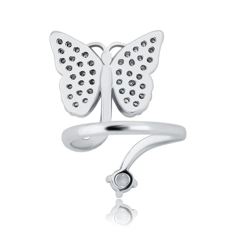 Adjustable Butterfly Nail Ring | Fingertip Jewelry for Women | Caratix