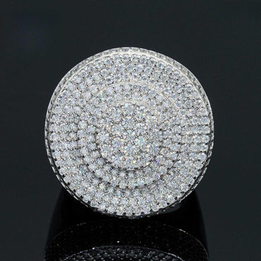 Men’s Moissanite Hip Hop Ring | S925 Silver Full Iced Out Rapper Jewelry - CaratixJewelry