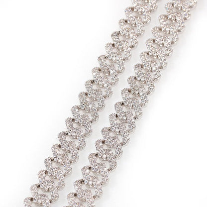 CARÁTIX 12mm Square Cuban Chain | AAA+ CZ Iced Out Choker Necklace for Men & Women - CaratixJewelry
