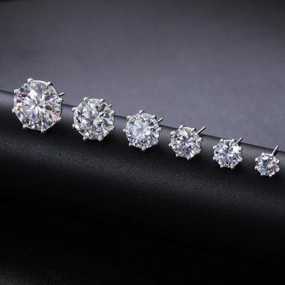 18K White Gold Over Solid 925 Silver Genuine VVS Moissanite - CaratixJewelry