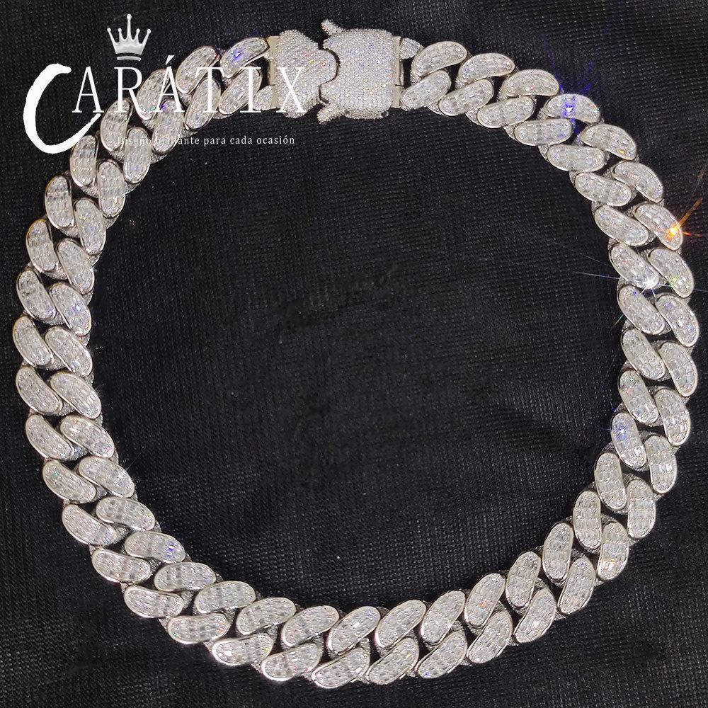 18MM 3-Row Cuban Chain Necklace – Hip Hop Iced - CaratixJewelry