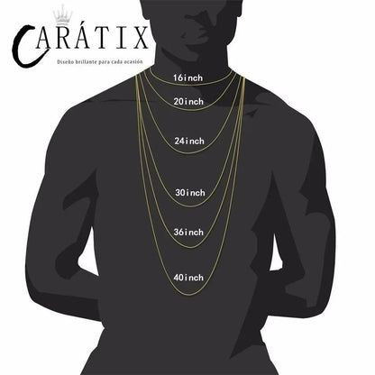 CARÁTIX Golden Hip Hop Cuban Link Tank Chain Necklace – Iced Out Jewelry for Men & Women - CaratixJewelry