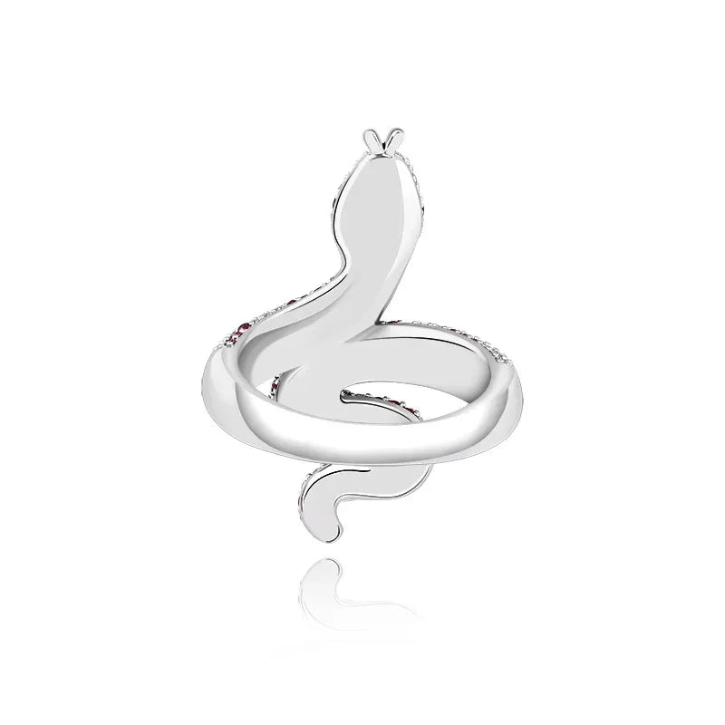 Luxury Snake Hip Hop Ring | Iced Out Serpentine Band | Caratix