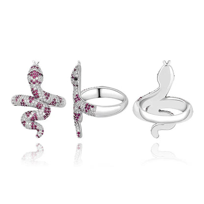 Luxury Snake Hip Hop Ring | Iced Out Serpentine Band | Caratix