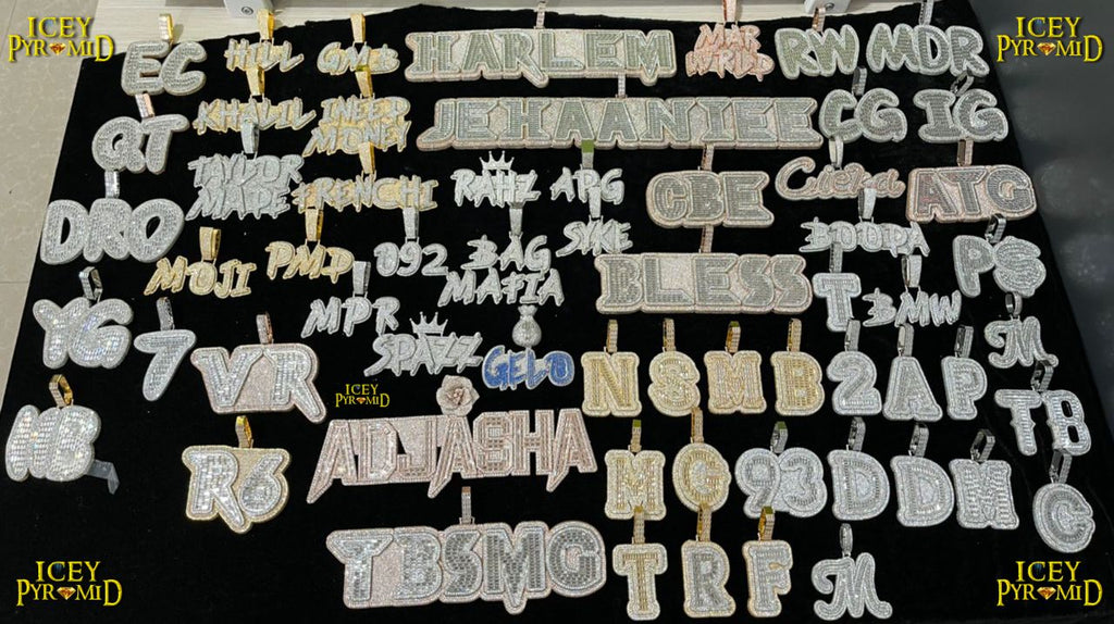 Baguette Edition Iced Out Personalized Custom Name Necklace Pendant