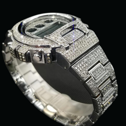 Digital LED Waterproof Chronograph Iced Out Diamond Watch – Luxury Hip Hop Timepiece