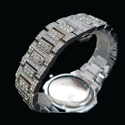 Luxury Date Special Minute Hand Iced Out Diamond Watch – Hip Hop Style Timepiece