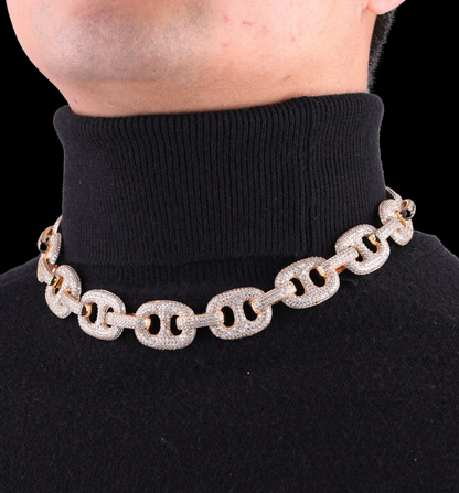 20MM VVS Duo Link Iced Out Diamond Necklace Chain – Luxury Hip Hop Jewelry for Men & Women