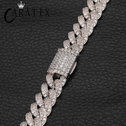 CARÁTIX 8mm Round Cuban Chain | 5A+ CZ Iced Out Hip Hop Necklace for Men & Women