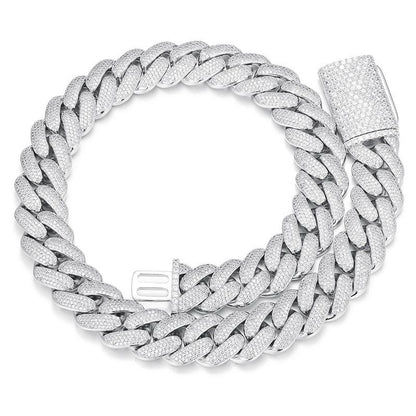 CARÁTIX 20mm 4-Row Cuban Miami Link Chain Necklace – Iced Out CZ Jewelry for Men & Women Hip Hop