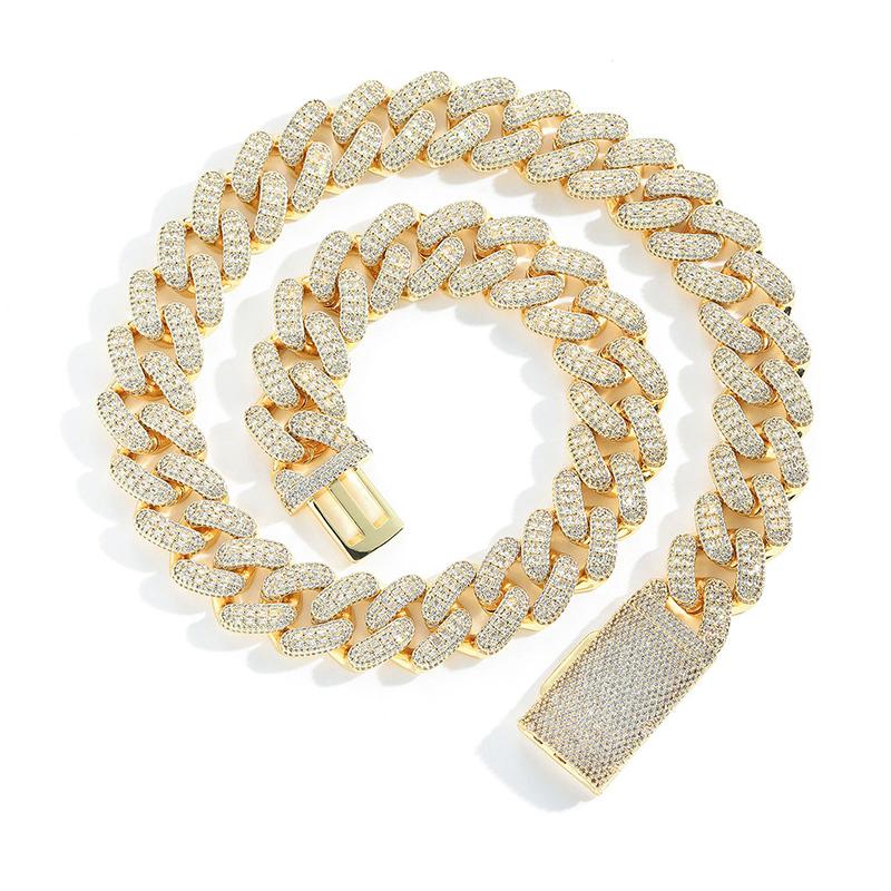 CARÁTIX 20mm Full CZ Cuban Chain Set | 5A+ Iced Out Hip Hop Necklace & Bracelet for Men