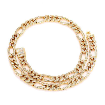 CARÁTIX 3:1 Figaro Link Chain | 3A+ CZ Iced Out Hip Hop Choker Necklace for Men & Women - CaratixJewelry