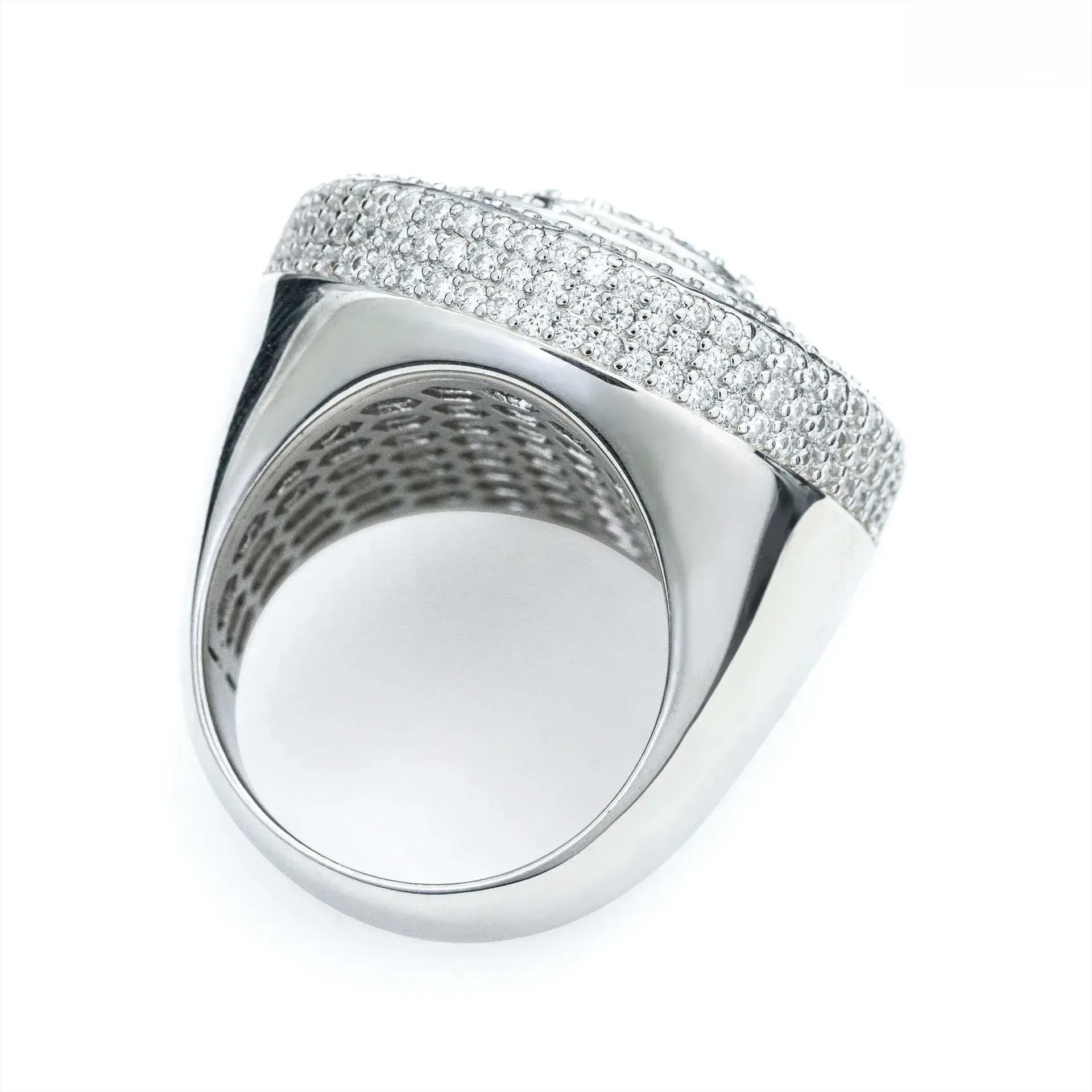 Bold Moissanite Men’s Ring | S925 Silver Luxury Iced Out Hip Hop Jewelry - CaratixJewelry