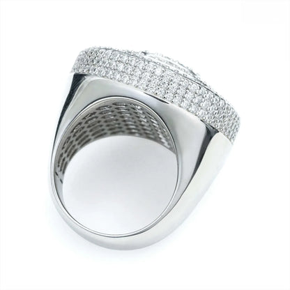 Bold Moissanite Men’s Ring | S925 Silver Luxury Iced Out Hip Hop Jewelry - CaratixJewelry