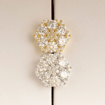 S925 Silver Moissanite Inspired Floral Stud Earrings - CaratixJewelry