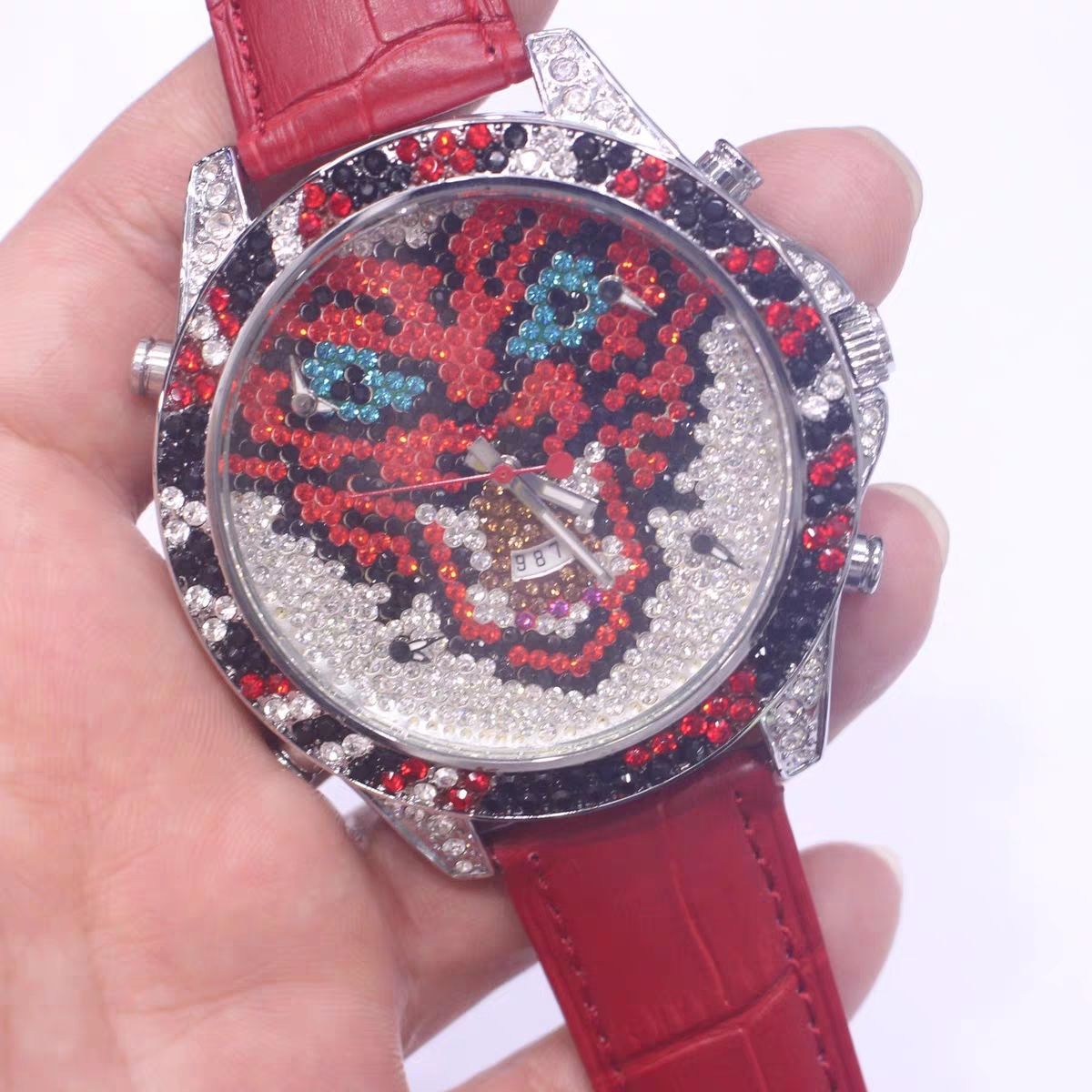 5 Time Zone Iced Out Watch S925 Hip Hop Silicone | Caratix