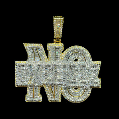 Iced Out Letter Diamond Pendant Necklace – Custom Hip Hop Jewelry for Men