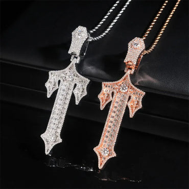 2025 New S925 Silver Moissanite Cross Pendant – High-Quality, Trendy Jewelry - CaratixJewelry