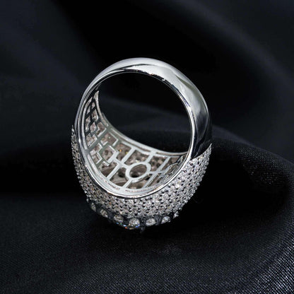 8mm Moissanite Men’s Ring | S925 Silver Full Iced Out Hip Hop Jewelry - CaratixJewelry