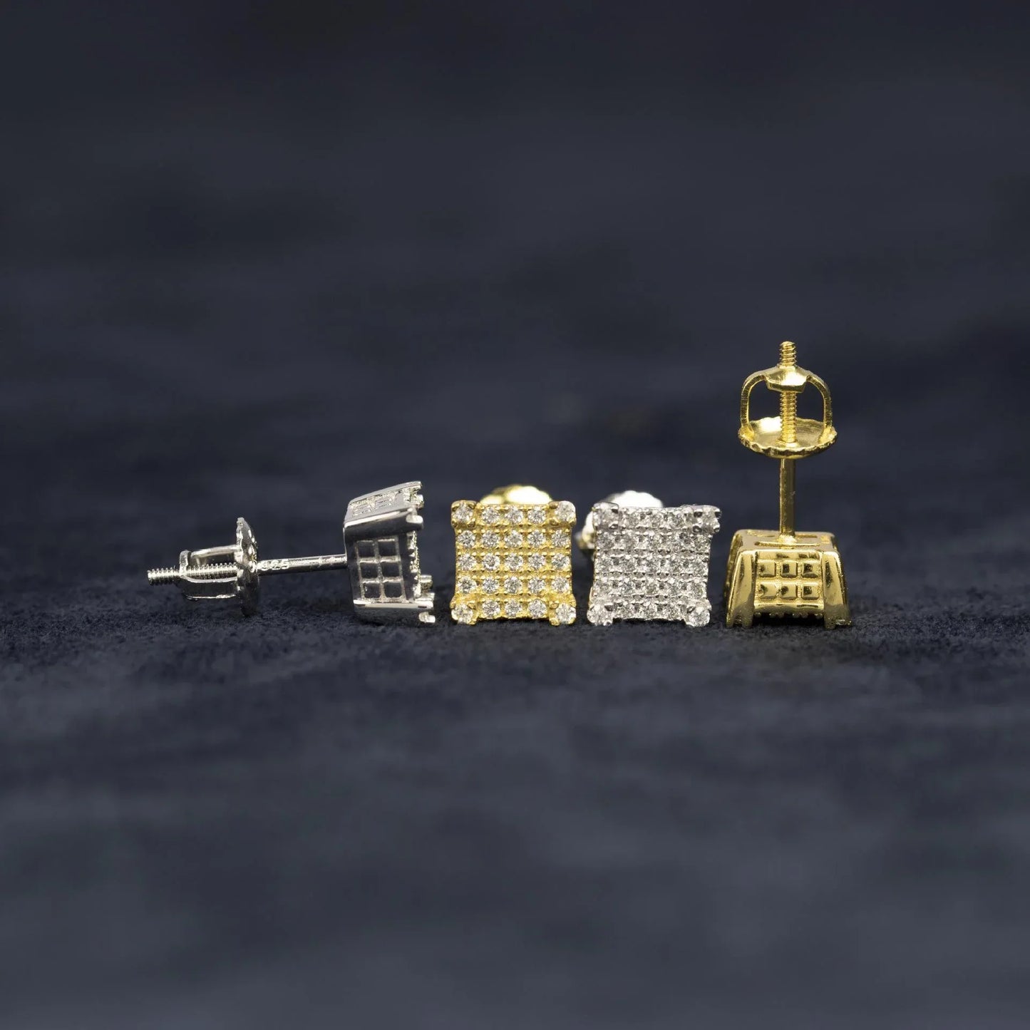 New Hip Hop VVS S925 Silver Moissanite Stud Earrings - CaratixJewelry