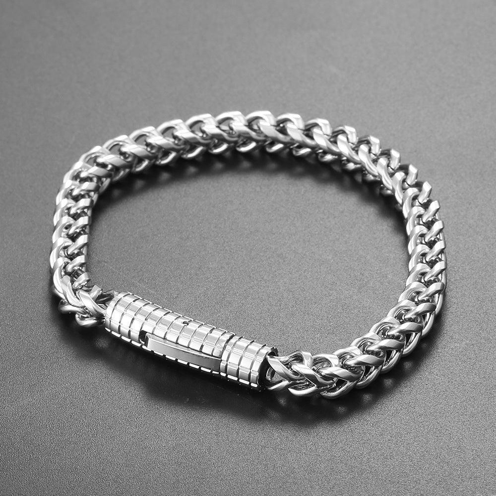 Custom 6mm Stainless Steel Two-sided Bracelet Gold Chain Style for Rapper | Caratix - CaratixJewelry