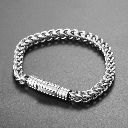 Custom 6mm Stainless Steel Two-sided Bracelet Gold Chain Style for Rapper | Caratix - CaratixJewelry
