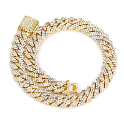 20mm Iced-Out Moissanite Cuban Link Chain – S925 Sterling Silver -Cut Hip Hop Unisex Necklace - CaratixJewelry